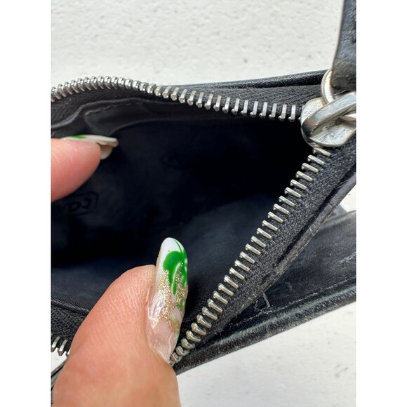 Coach Genuine Soft Leather Card Bills Sleeve Zipper Snap Button Bi-Fold Wallet - Picture 2 of 4